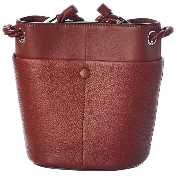 HOST PICK NEW Chloe Sepia Brown Key Small Leather Bucket Bag - Picture 3 of 5